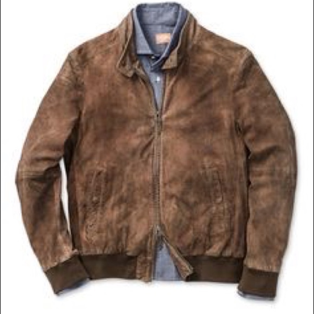 *on hold* Real Suede Green/Tan Bomber Jacket